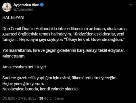 Falyalı'nın sır küpü Cemil Önal ile röportaj yapan gazeteciden kritik çıkış: 'Ne olacaksa burada, kendi evimde olacak!'