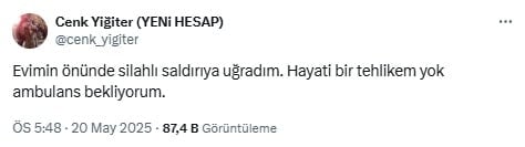 Hukukçu akademisyen Cenk Yiğiter'e silahlı saldırı yapıldı