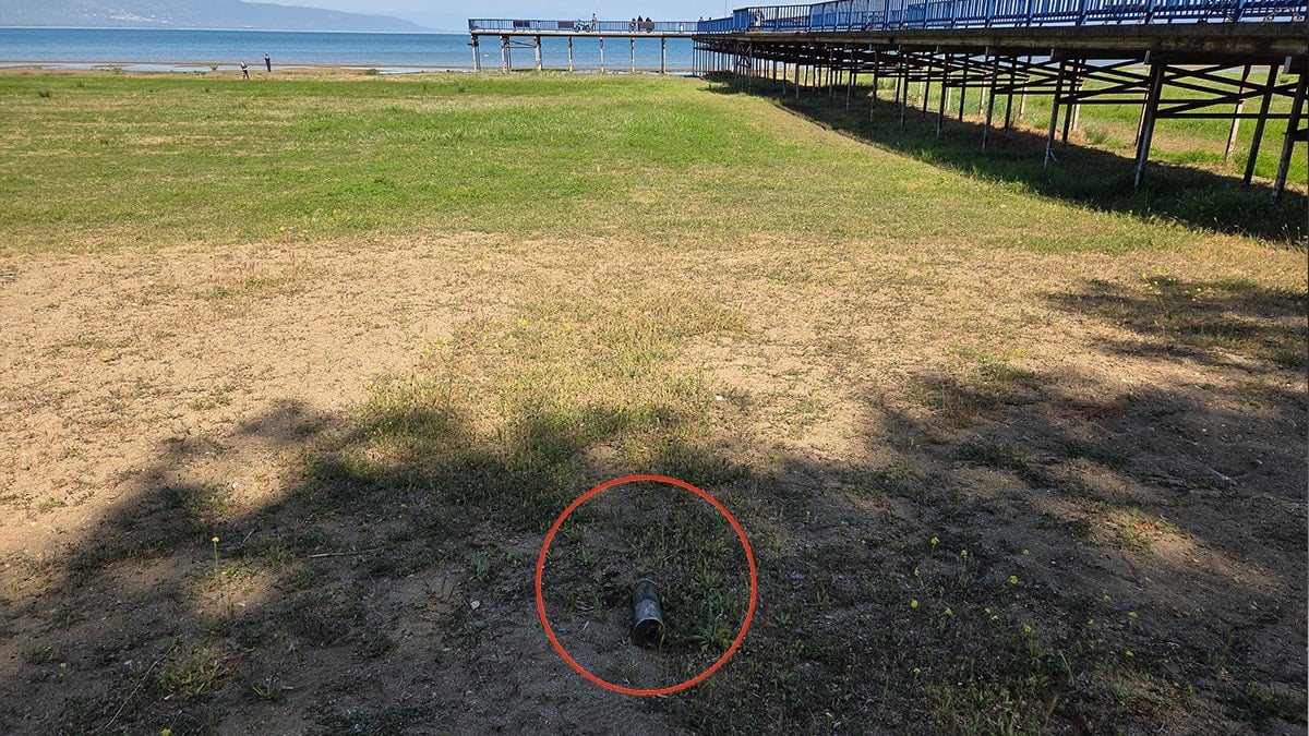 İznik Gölü'nde bulunan 109 yıllık top mermisi imha edildi