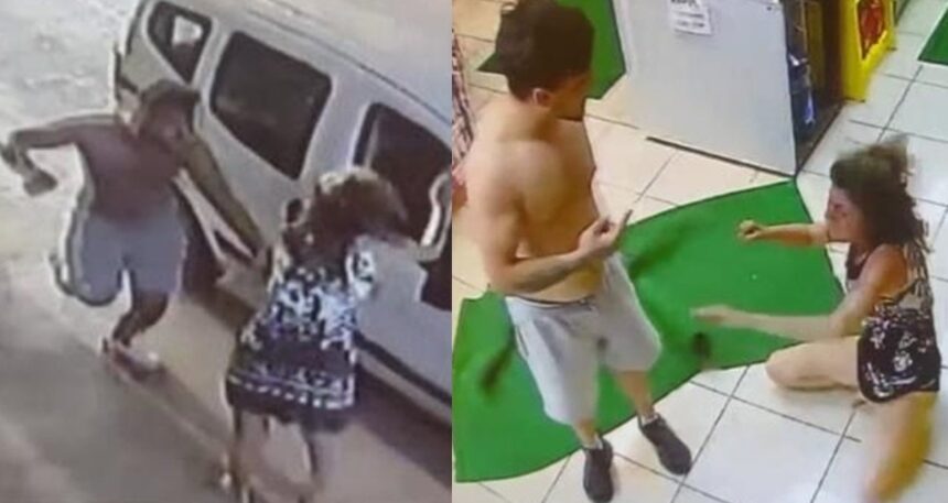 Kadına akaryakıt istasyonunda öldüresiye dayak