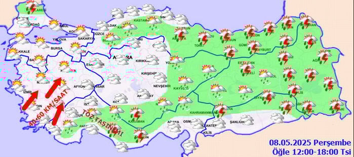 Kavurucu sıcaklara sağanak molası! Sıcaklık 10 derece birden düşecek