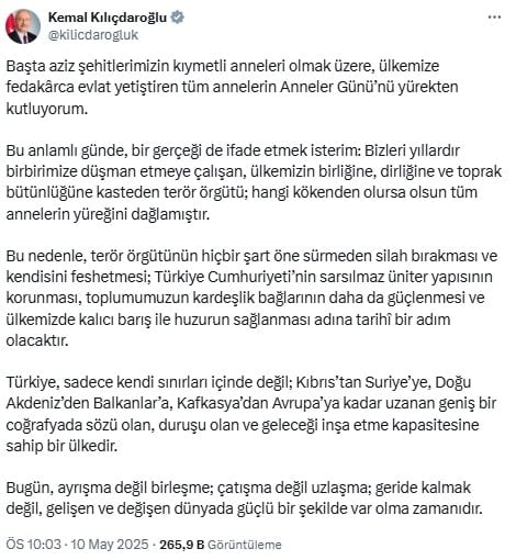 Kemal Kılıçdaroğlu'ndan süreç mesajı