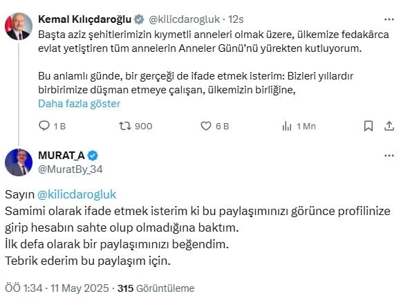 Kılıçdaroğlu'nun 'destek' mesajına iktidara yakın hesaplardan alkış yağmuru