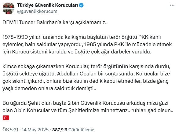 'Korucular çobanlık yapsın' sözlerine tepki yağıyor