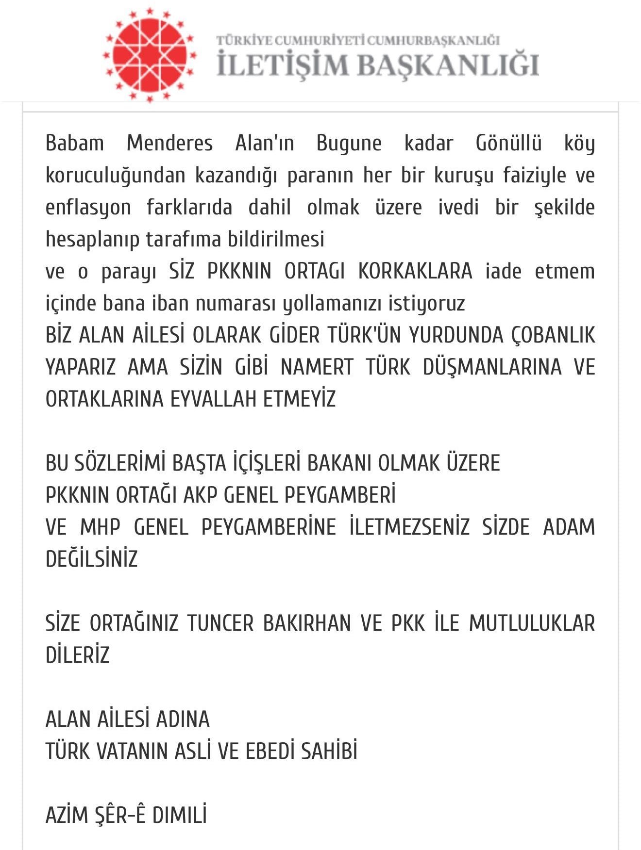 Köy Korucusu aileden CİMER'e tepki dolu mail iddiası! Sosyal medyada büyük yankı uyandırdı
