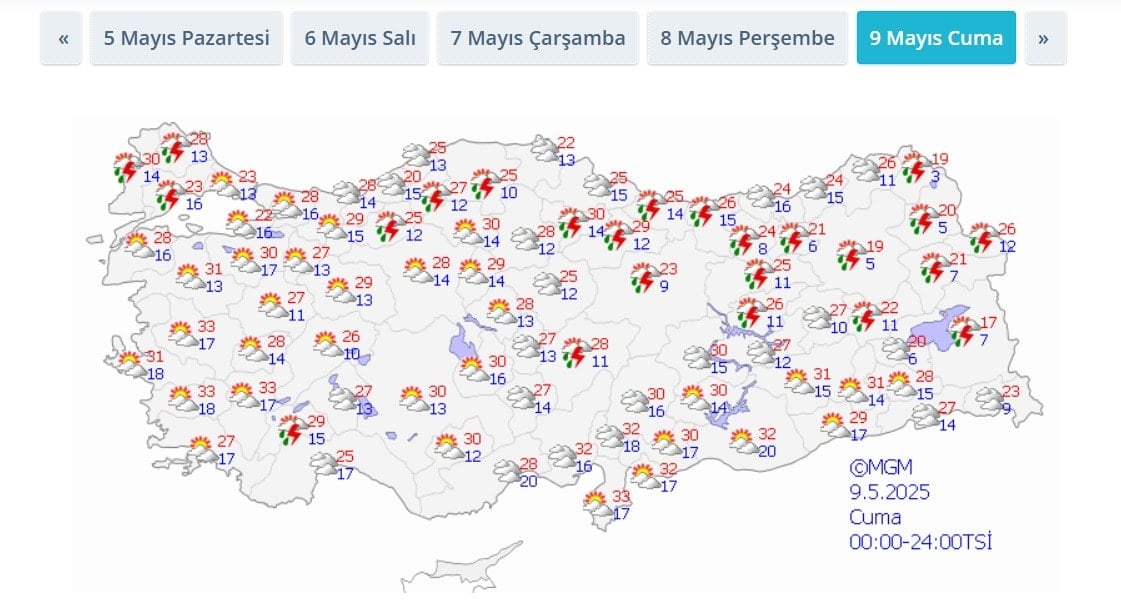 Meteoroloji'den 7 Mayıs uyarısı: Bu illerde sıcaklık rekoru kırılacak