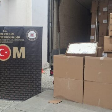 Niğde’de 1 milyon dolu makaron ele geçirildi