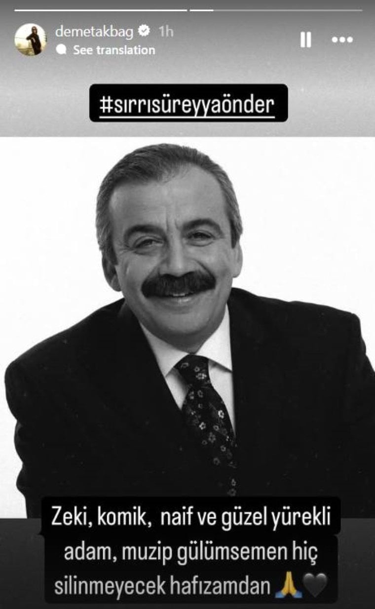 Sanat dünyasından Sırrı Süreyya Önder için taziye mesajları