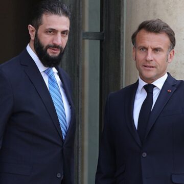 Şaraa ilk kez Avrupa’da! Macron’la görüştü