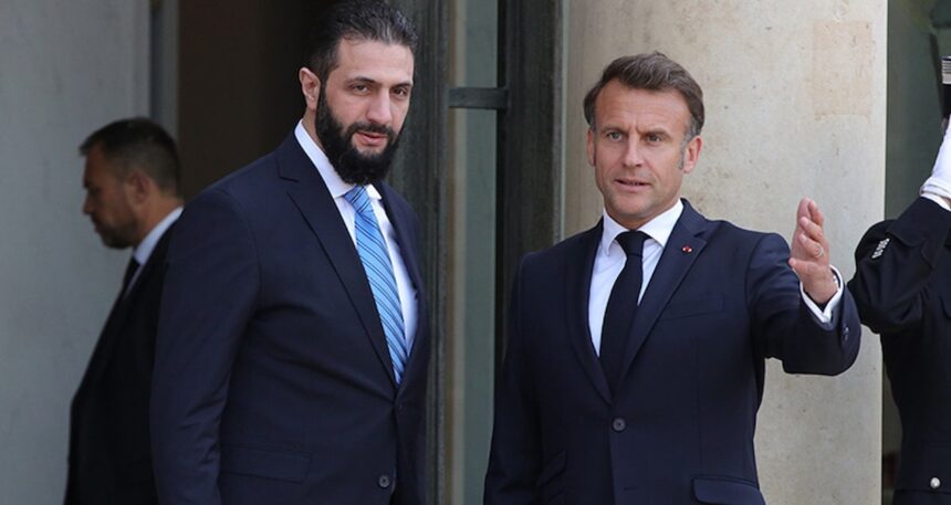 Şaraa ilk kez Avrupa’da! Macron’la görüştü