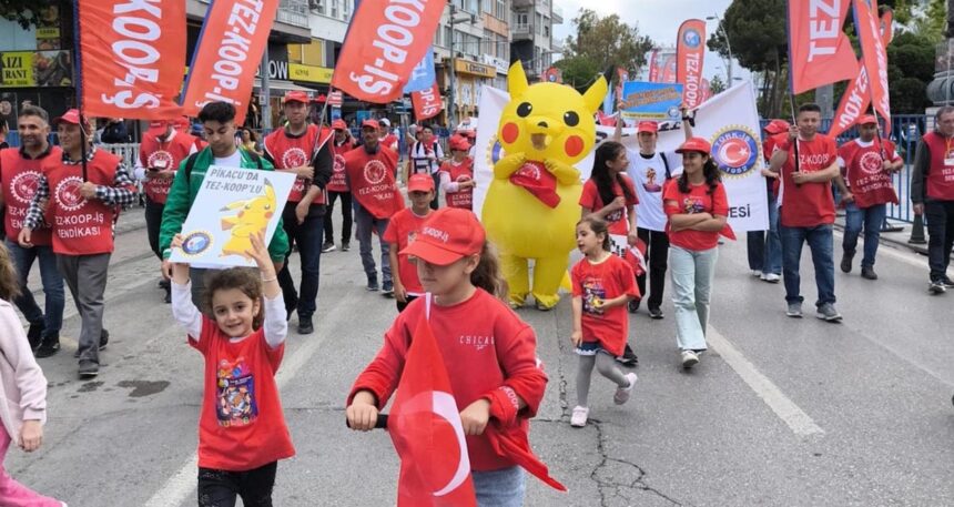 Saraçhane’de gündem olan Pikachu 1 Mayıs alanında görüldü