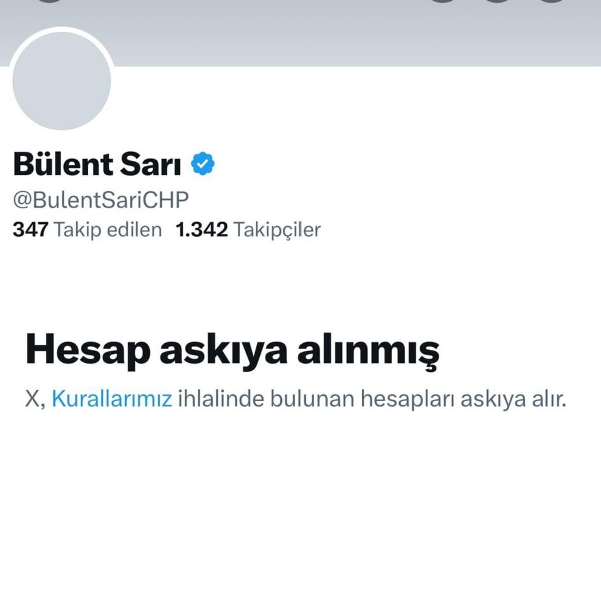 Siyasi sansür mü? CHP’li başkanın X hesabı gerekçesiz askıya alındı