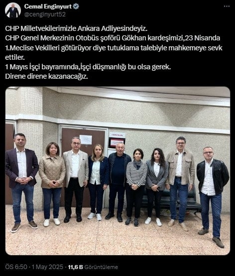 Son Dakika: CHP otobüsünün şoförüne tutuklama talebi