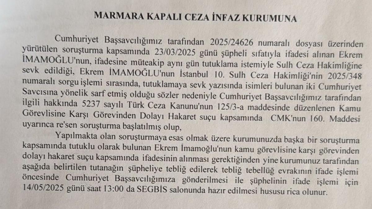 Son Dakika! İmamoğlu'na bir soruşturma daha
