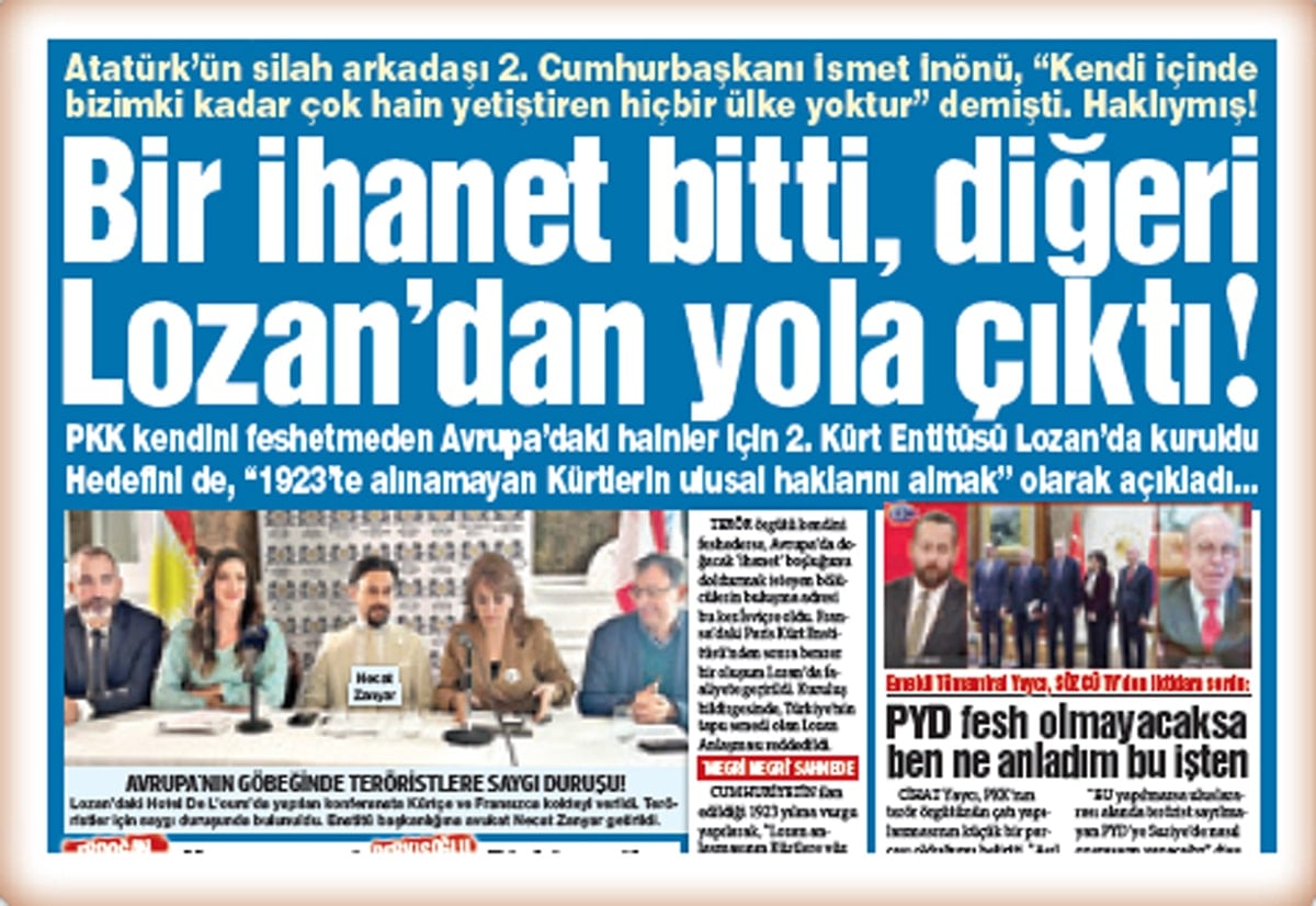 SÖZCÜ’nün haklılığı tescillendi! PKK, Lozan Anlaşması’nı yok etmek için kurulmuş!