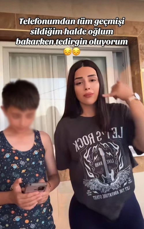 Tiktok fenomeninin oğluyla çektiği videolara tepki yağdı