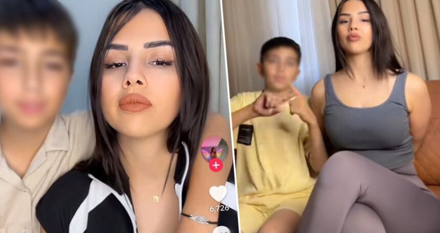 Tiktok fenomeninin oğluyla çektiği videolara tepki yağdı