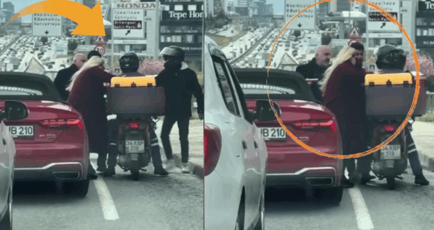 Trafik dehşet: Tartıştığı motokuryeye silah çekti