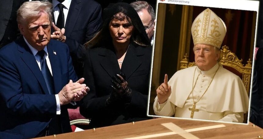 Trump, yapay zeka ile kendisini ‘Papa’ yaptığı bir fotoğraf paylaştı