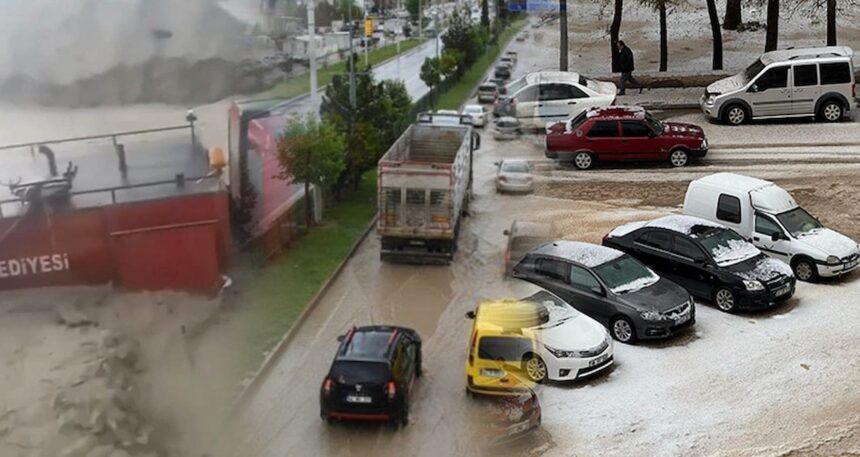 Türkiye’yi sağanak ve dolu vurdu: Araçlar yolda kaldı, tarım arazileri zarar gördü