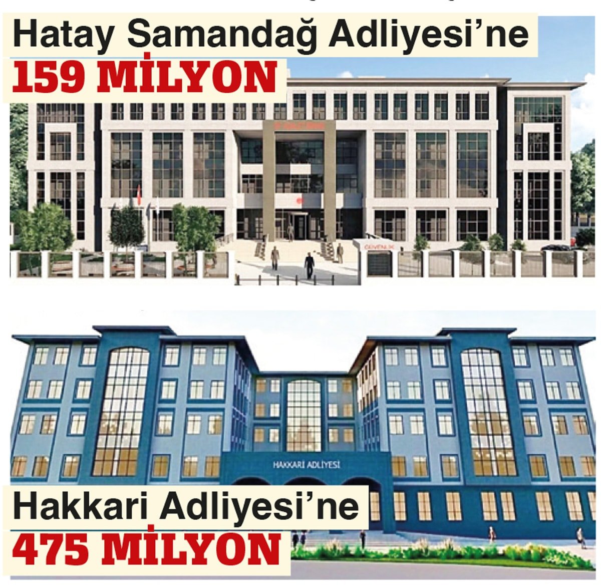 Ülkede adalet yok ama sarayları çok