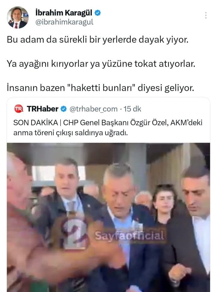 Yeni Şafak yazarından Özel'e saldırıya çirkin yorum