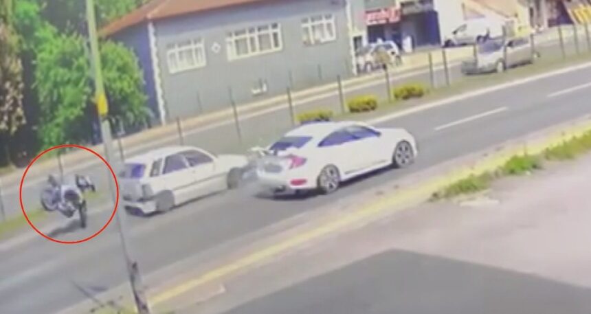 Zonguldak’ta motosiklet tellere çarptı: 1 yaralı
