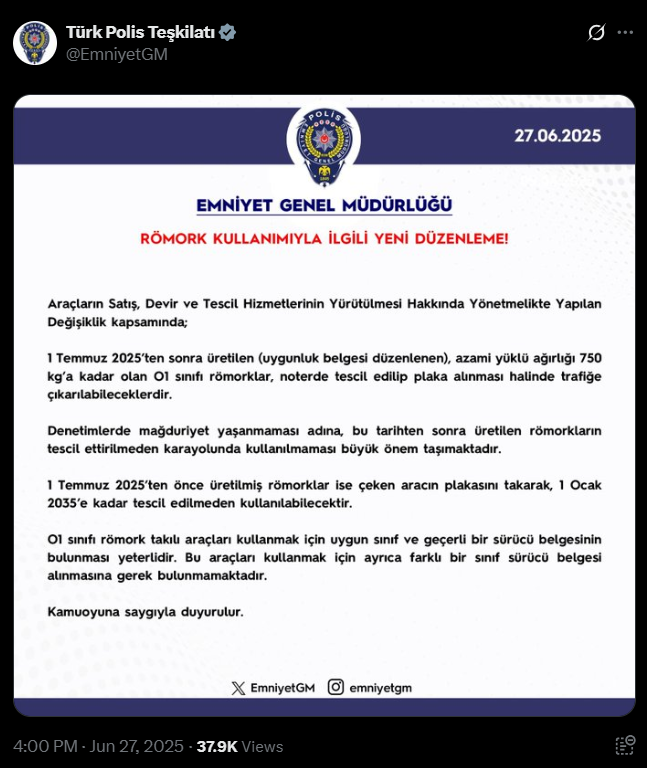 3 gün sonra bu şartı yerine getirmeyen trafiğe çıkamayacak