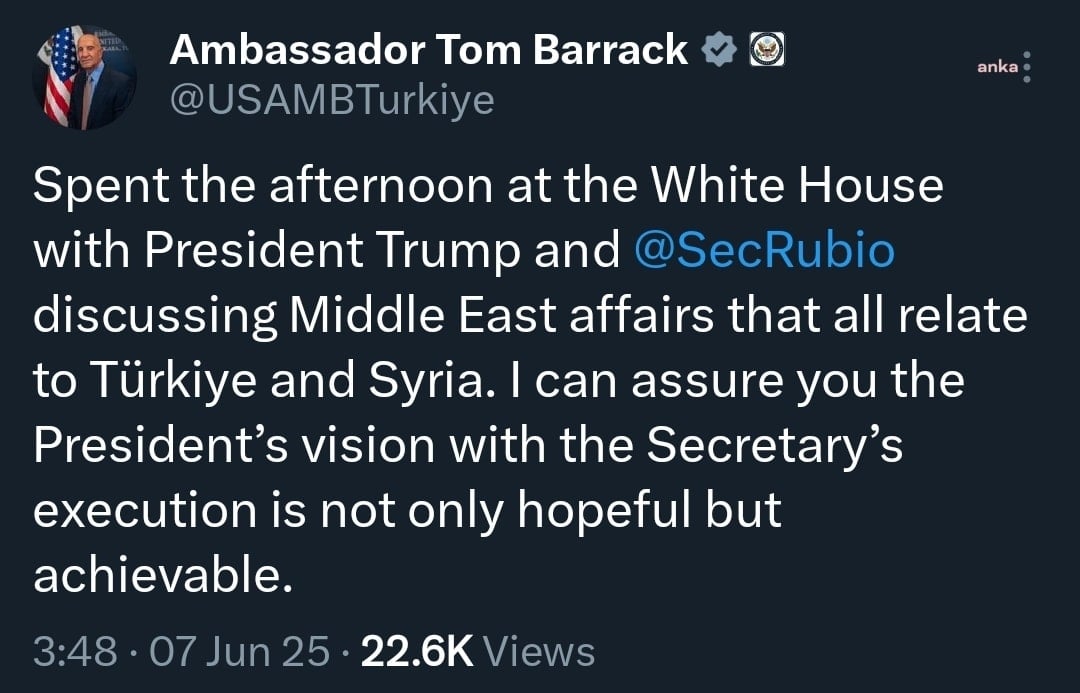 ABD'nin Ankara Büyükelçisi ve Suriye Özel Temsilcisi'nden kritik görüşme