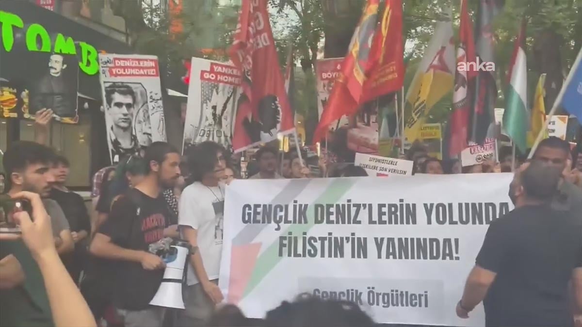 Ankara’da İsrail protestosuna polis müdahalesi