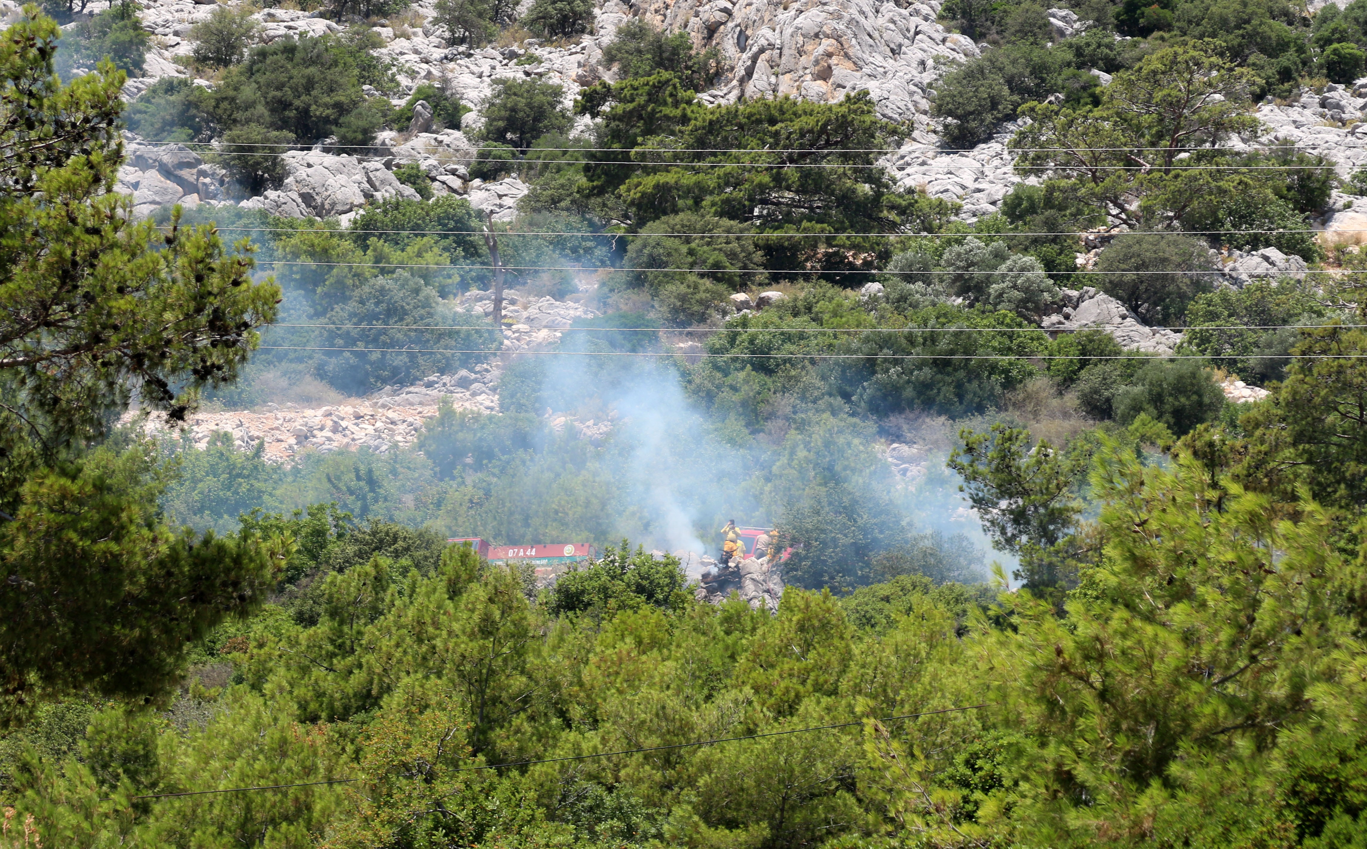 Antalya'da orman yangını panik yarattı