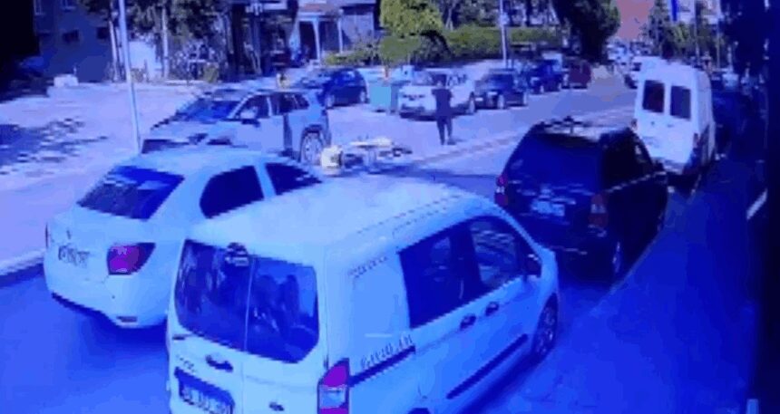 Ataşehir’deki feci motosiklet kazası kamerada