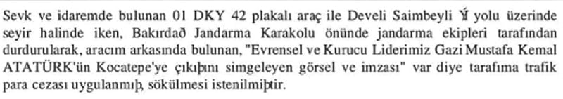 Atatürk sevgisine ceza