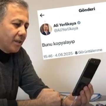 Bakan Yerlikaya yanlış kişiye tweet attı!