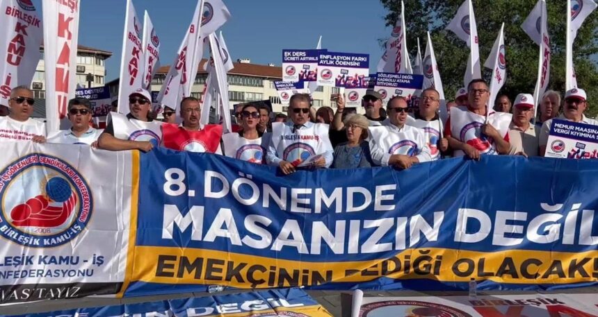 Birleşik Kamu-İş’ten Sivas’ta eylem: “Sadaka değil, insanca yaşam istiyoruz”