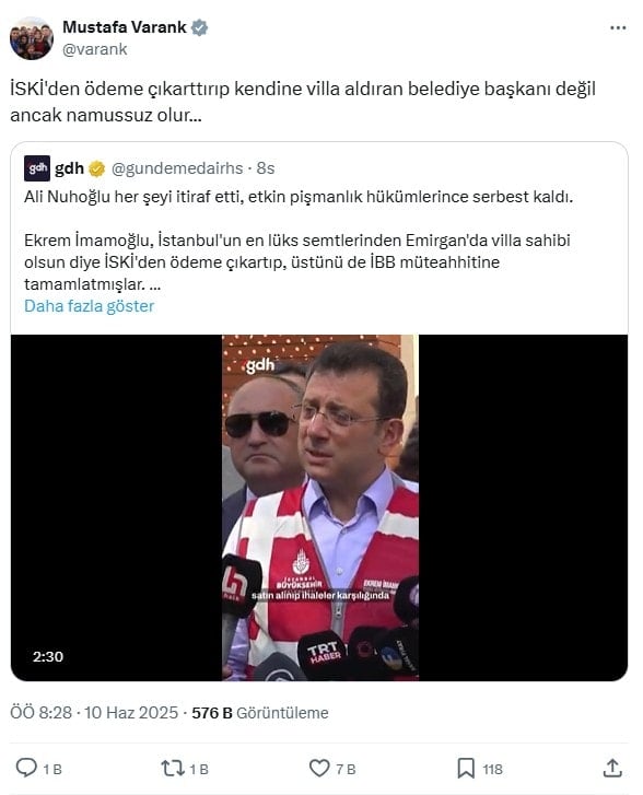 CHP'nin acı gününde AKP'li Varank'tan İmamoğlu'na hakaret