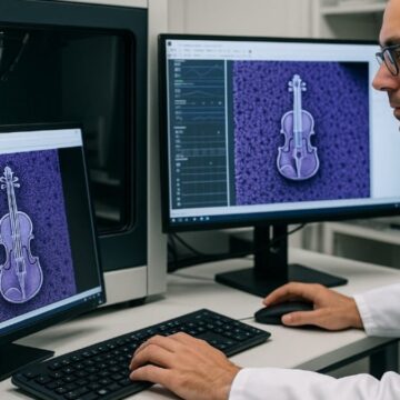 Dünyanın en küçük kemanı üretildi… Saç telinden daha ince