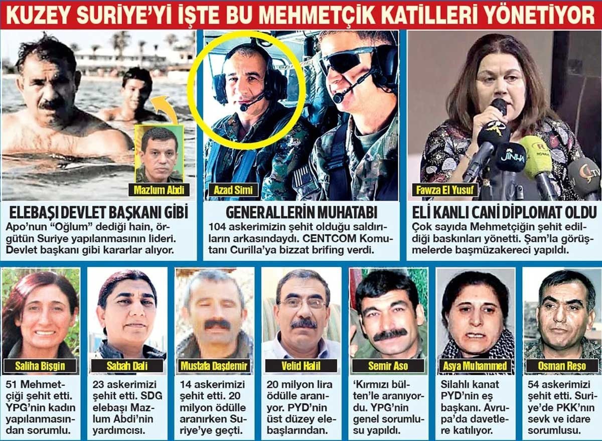 Emniyet raporundan çıkan PKK-PYD haritası