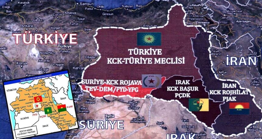 Emniyet raporundan çıkan PKK-PYD haritası