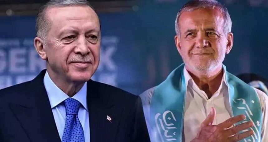 Erdoğan İran Cumhurbaşkanı Pezekişyan ile görüştü