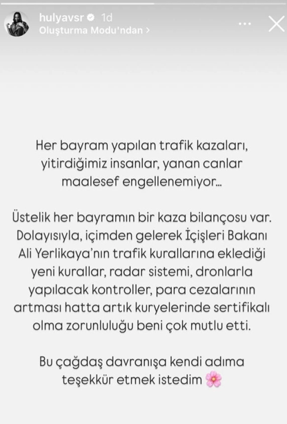 Hülya Avşar'dan Ali Yerlikaya'ya radar teşekkürü