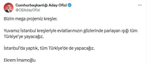 İmamoğlu mega projesini açıkladı
