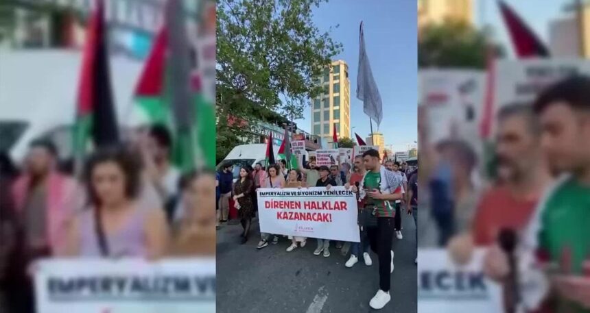 İsrail’in İran’a yönelik saldırıları İstanbul’da protesto edildi