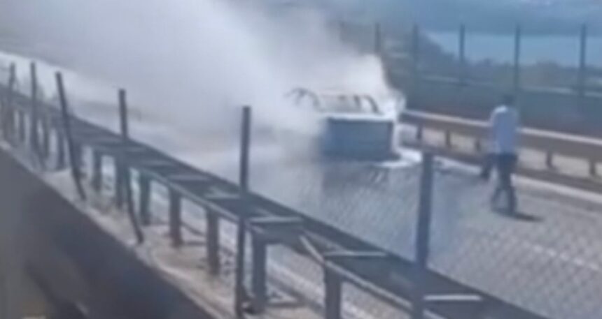İstanbul’da köprü üzerinde hareketli dakikalar