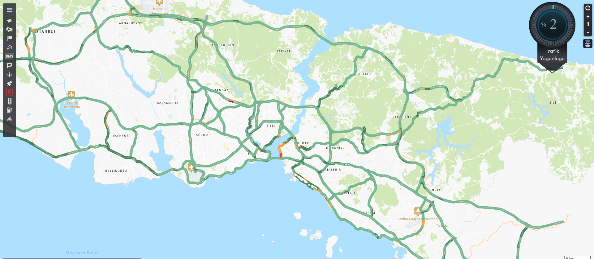 İstanbul'da şaşırtan Pazartesi: Trafik yoğunluğu yüzde 2!