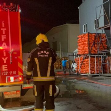 Kayseri’de ahşap fabrikasında yangın