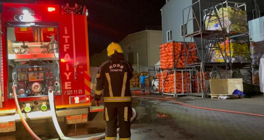 Kayseri’de ahşap fabrikasında yangın
