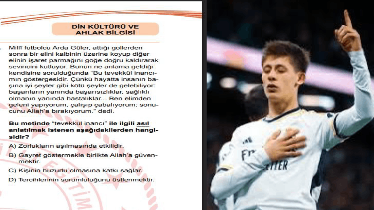 LGS'nin Din Kültürü alanında dikkat çeken 'Arda Güler' sorusu