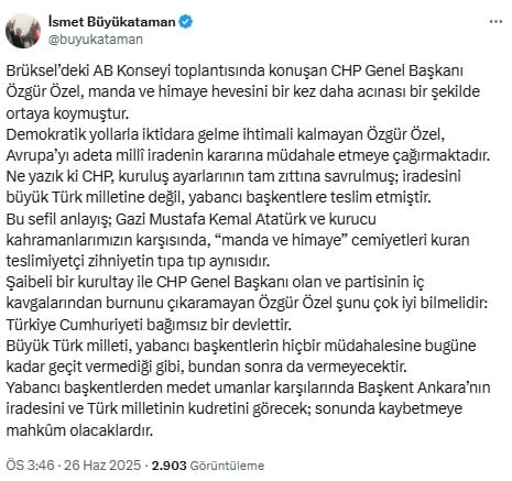 MHP'li isimden Özgür Özel'e tepki