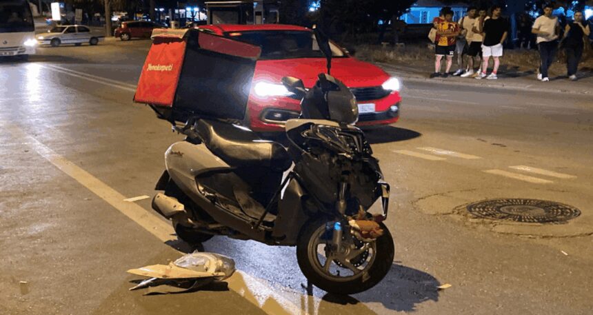 Motokurye ölümden döndü: O anlar kamerada